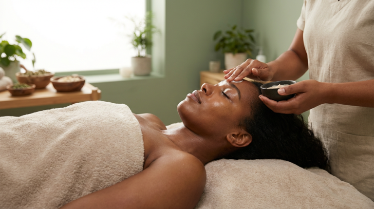 Sage & Sparkle Esthetics relaxing facial treatment
